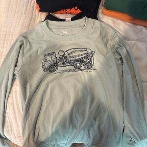 Mint Green Cement Mixer Long Sleeve Tee